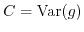$ C={\mathrm{Var}}(g)$