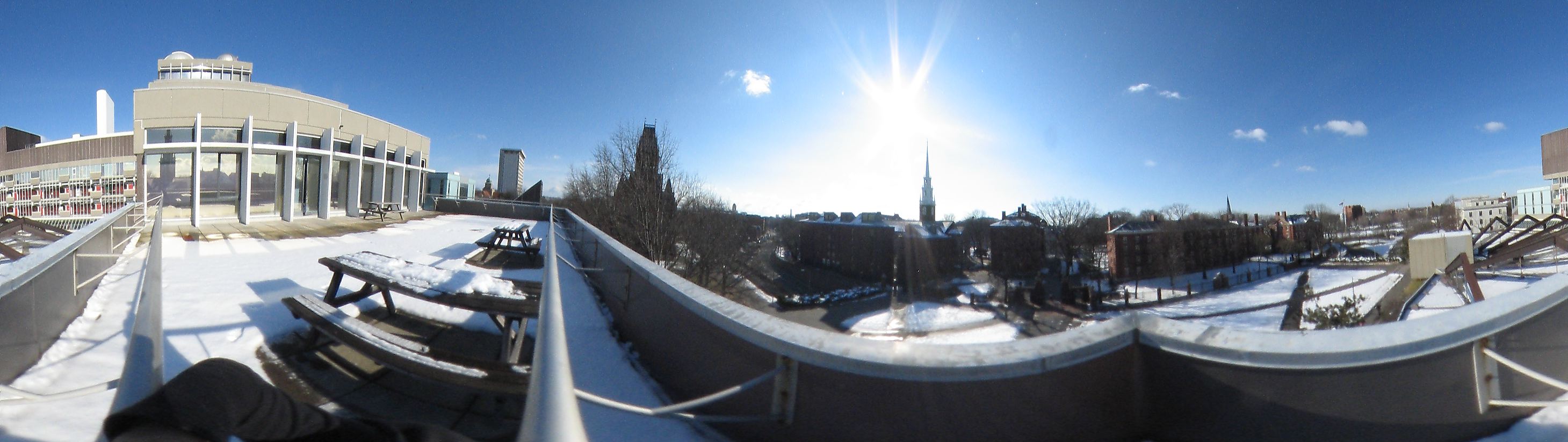 Balcony  in 4th floor of science center, Harvard University