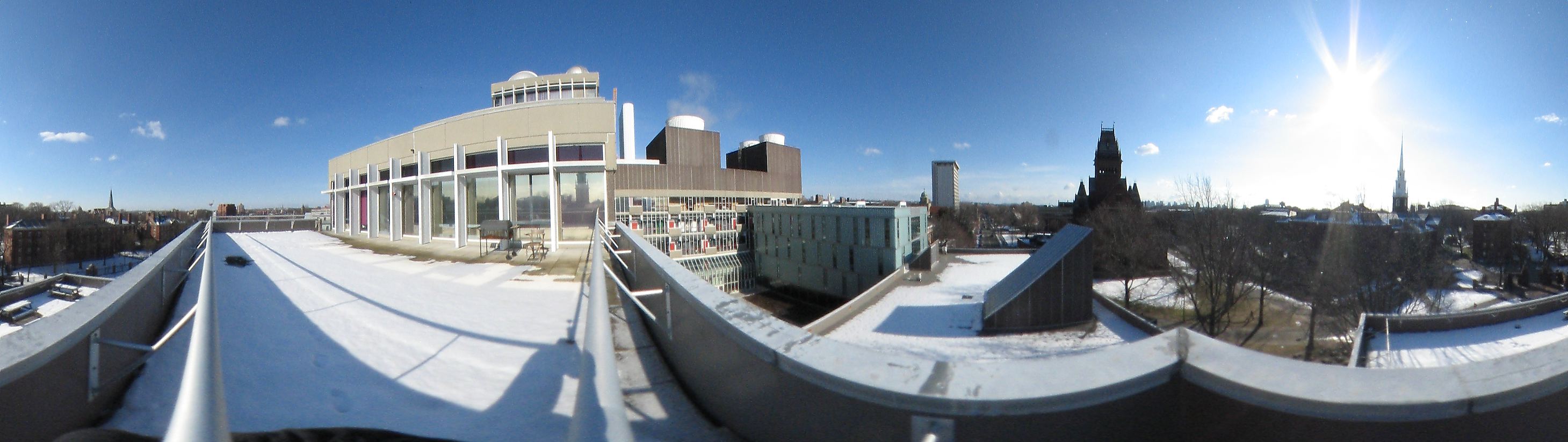 Fifth floor panorama from science center, Harvard University