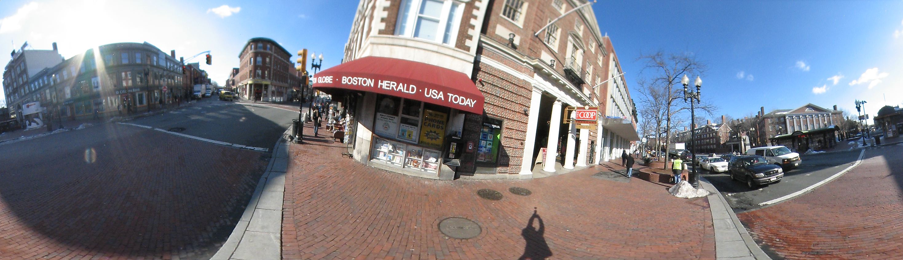 Harvard square near Harvard University