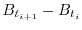 $B_{t_{i+1}}-B_{t_i}$