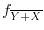$f_{\overline{Y+X}}$
