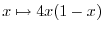 $x \mapsto 4 x (1-x)$