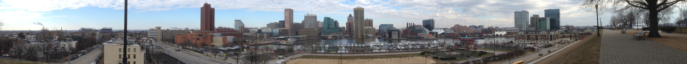O. Knill: Panorama from Federal Hill in Baltimore, January 17, 2014