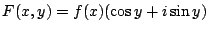 $F(x,y) = f(x)(\cos y + i \sin y)$