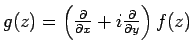 $ g(z) = \left(\frac{\partial}{\partial x} +
i\frac{\partial}{\partial y}\right) f(z)$