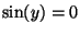 $\sin(y) = 0$