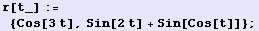 r[t_] := {Cos[3t], Sin[2t] + Sin[Cos[t]]} ;