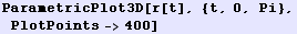 ParametricPlot3D[r[t], {t, 0, Pi}, PlotPoints->400]