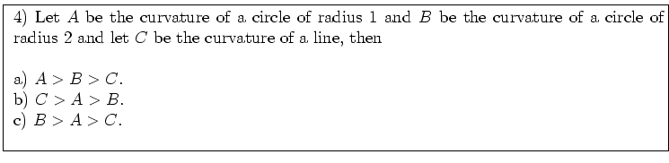 \fbox{ \parbox{16cm}{
4) If ${\rm proj}_v(w) = {\rm proj}_w(v)$, then \\
a) $\v...
...ot w=0$\ or if $v=w$. Cases $a) and $b) do not apply for
example for $v=-w$.
}}