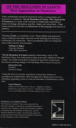 On the Shoulders of Giants, New approaches to Numeracy backside