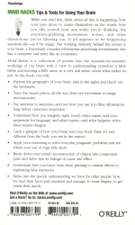 Mind Hacks,  Tips and Tools for Using Your Brain backside