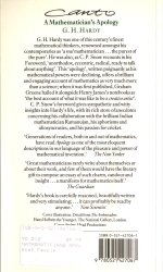 A mathematician's apology backside