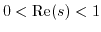$ 0 < {\rm Re}(s) < 1$