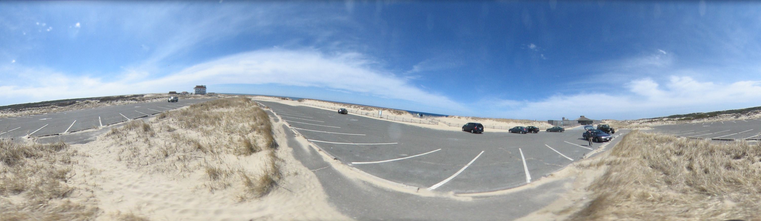 Cape parking lot near beach
