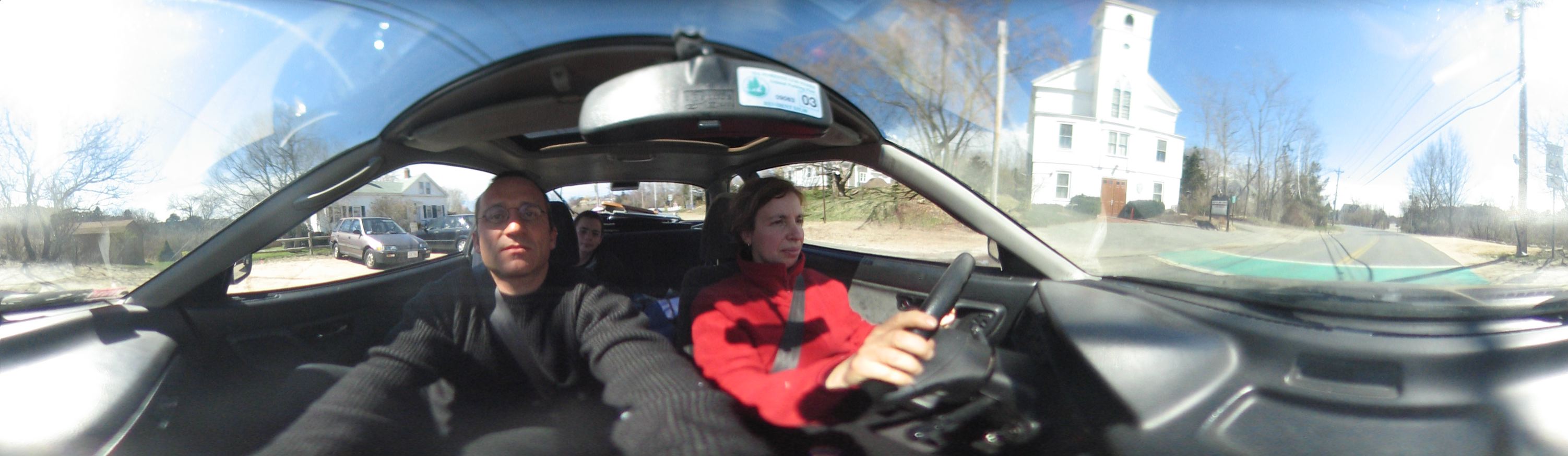 Cape Cod: Ruti and Oliver and Ben in Car