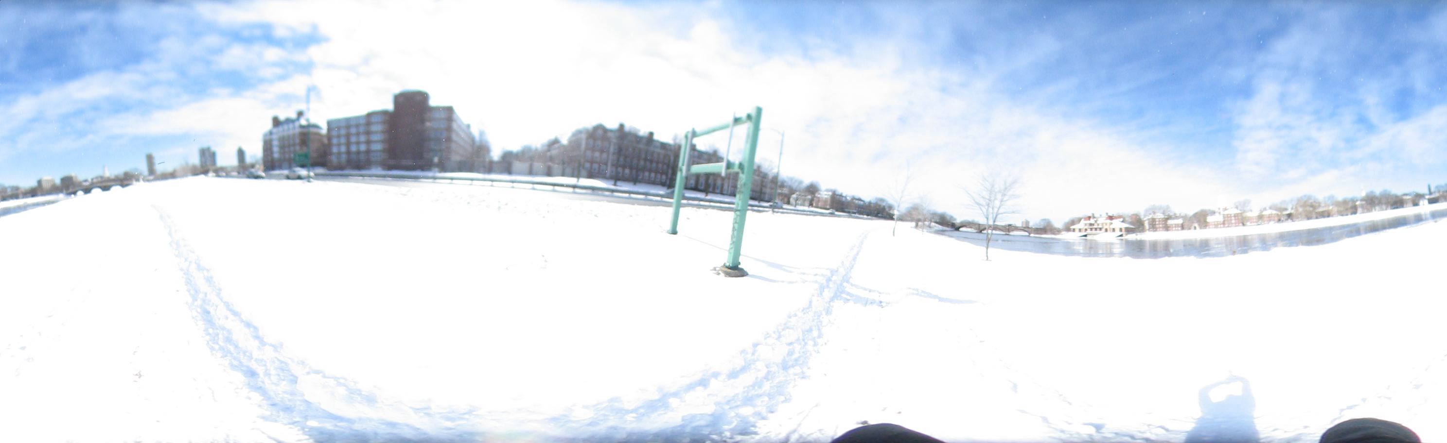 On Allston river beach
