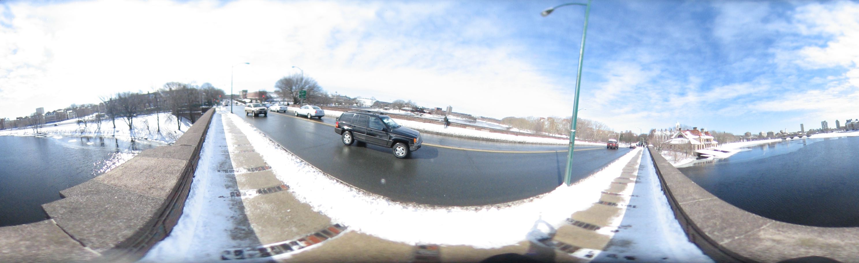 On Allston bridge Boston side