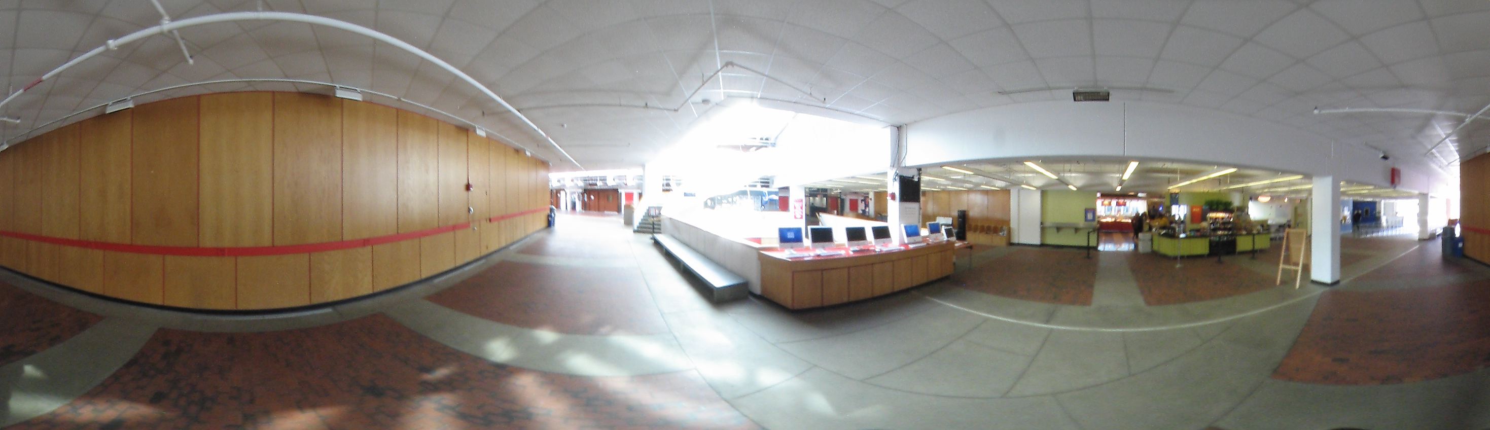 Entrance hall in science center, Harvard University