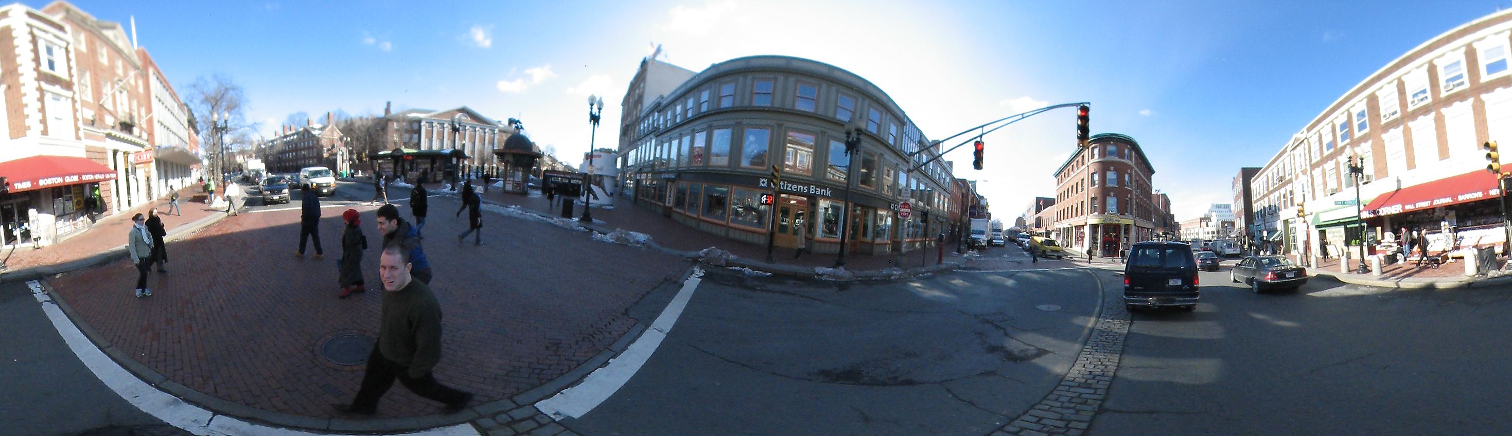 Harvard square near Harvard University