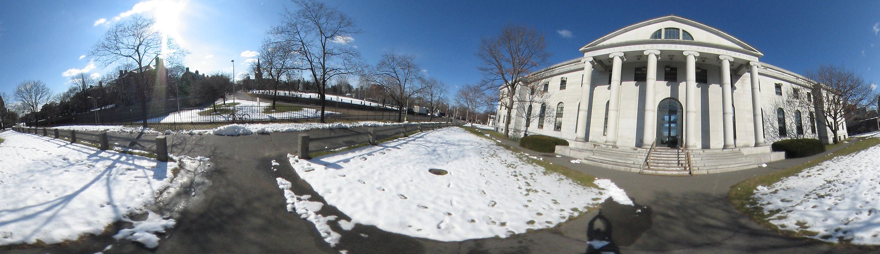 Harvard square near Harvard University